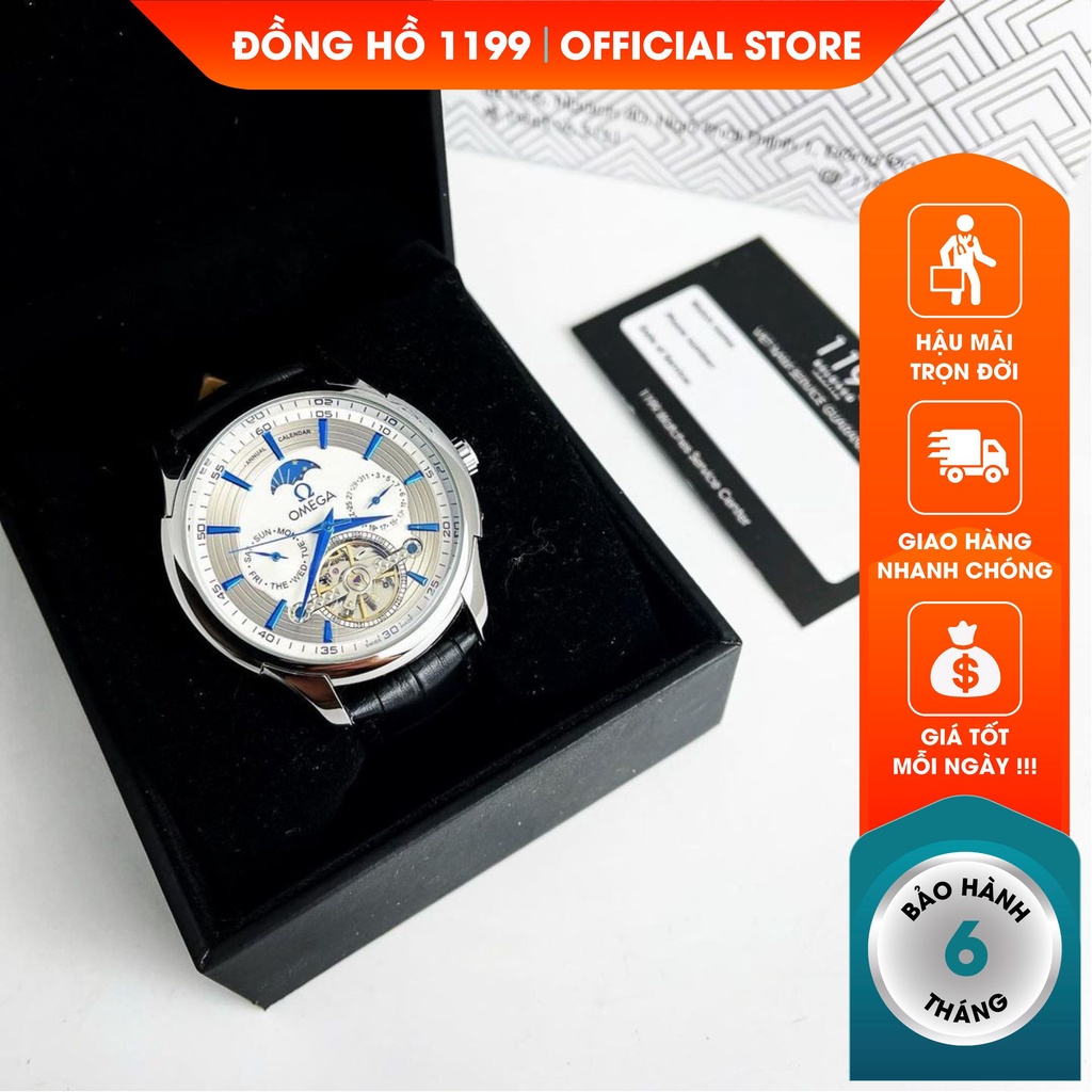 Đồng hồ nam - Đồng Hồ Cơ Dây Da Máy Chuẩn Chất Liệu Cao Cấp Chống Nước Chống Xước A77HZ- 1199 Watches