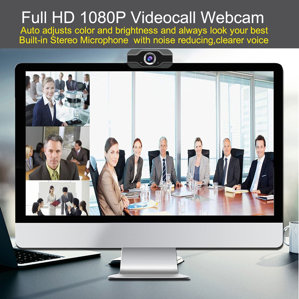 Webcam Tự Động Lấy Nét 1080p Kèm Micro Cho Máy Tính Laptop | BigBuy360 - bigbuy360.vn