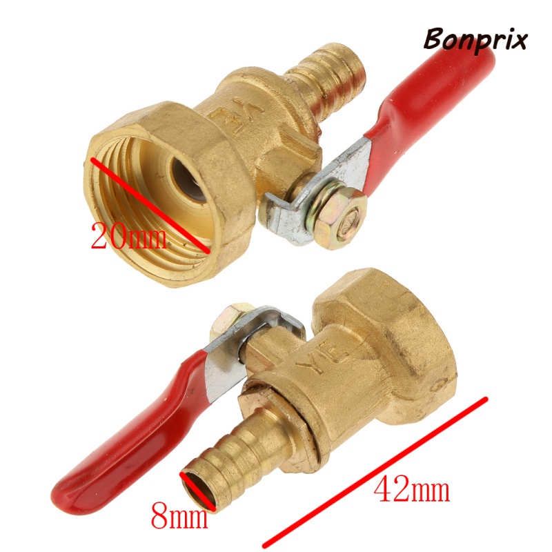 Van Tắt Ống Khí 1 / 4 Đầu Đực Sang Đầu Cái 5 / 16 Có Tay Cầm Màu Xanh Dương