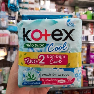 Băng Vệ Sinh Kotex Thảo dược Cool cánh 8 miếng