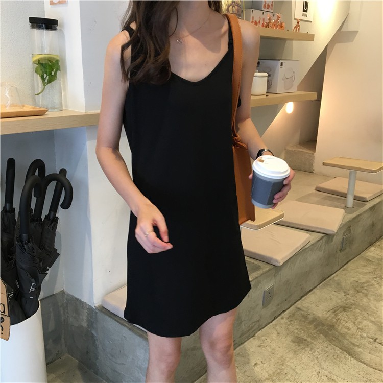 Xiaozhainv Đầm Mini Cổ Chữ V Xinh Xắn Dành Cho Nữ