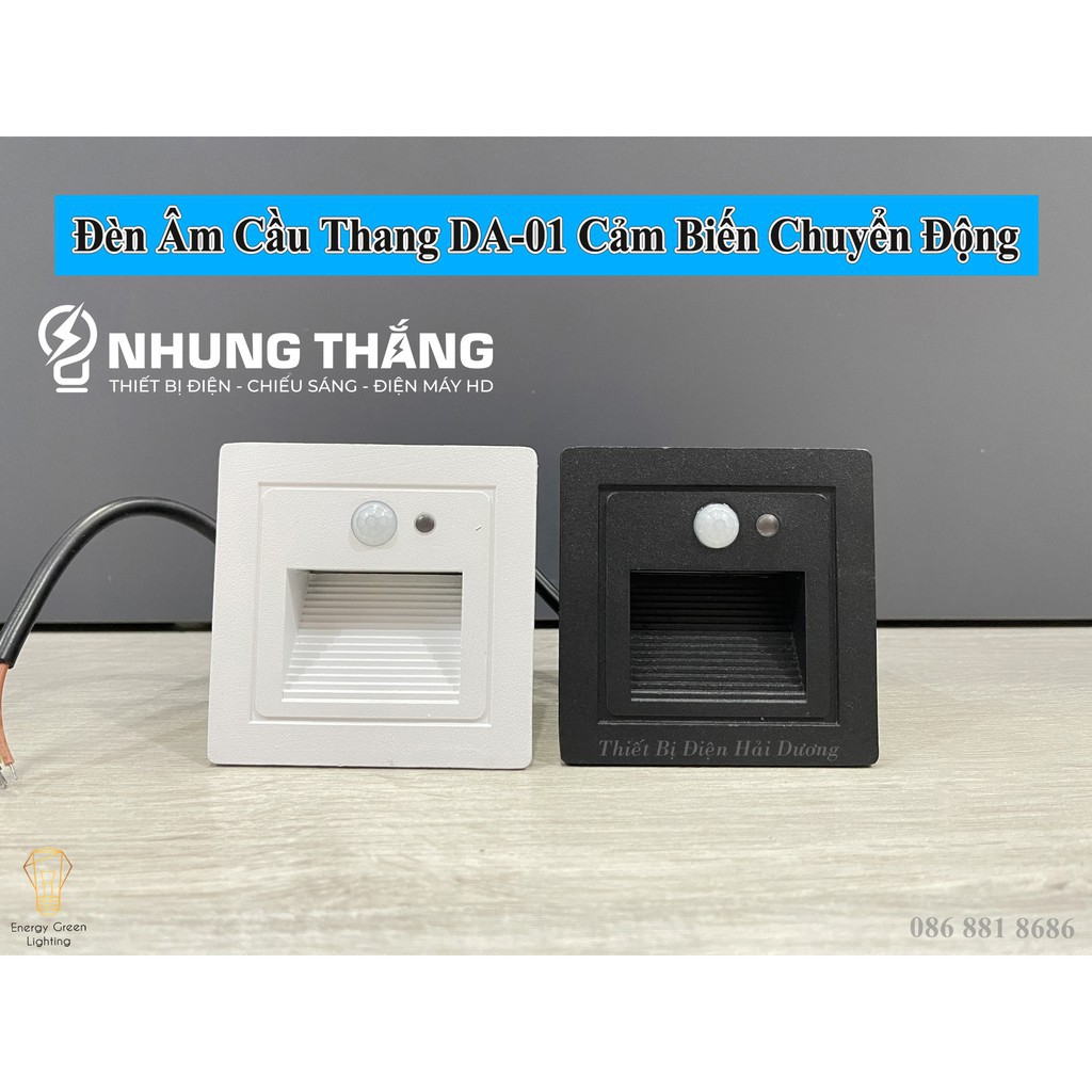Đèn Led âm Tường Chân Cầu Thang , Thân Chân Tường , Chống Nước DA-01 - Cảm Biến Chuyển Động - Bảo Hành 12 Tháng
