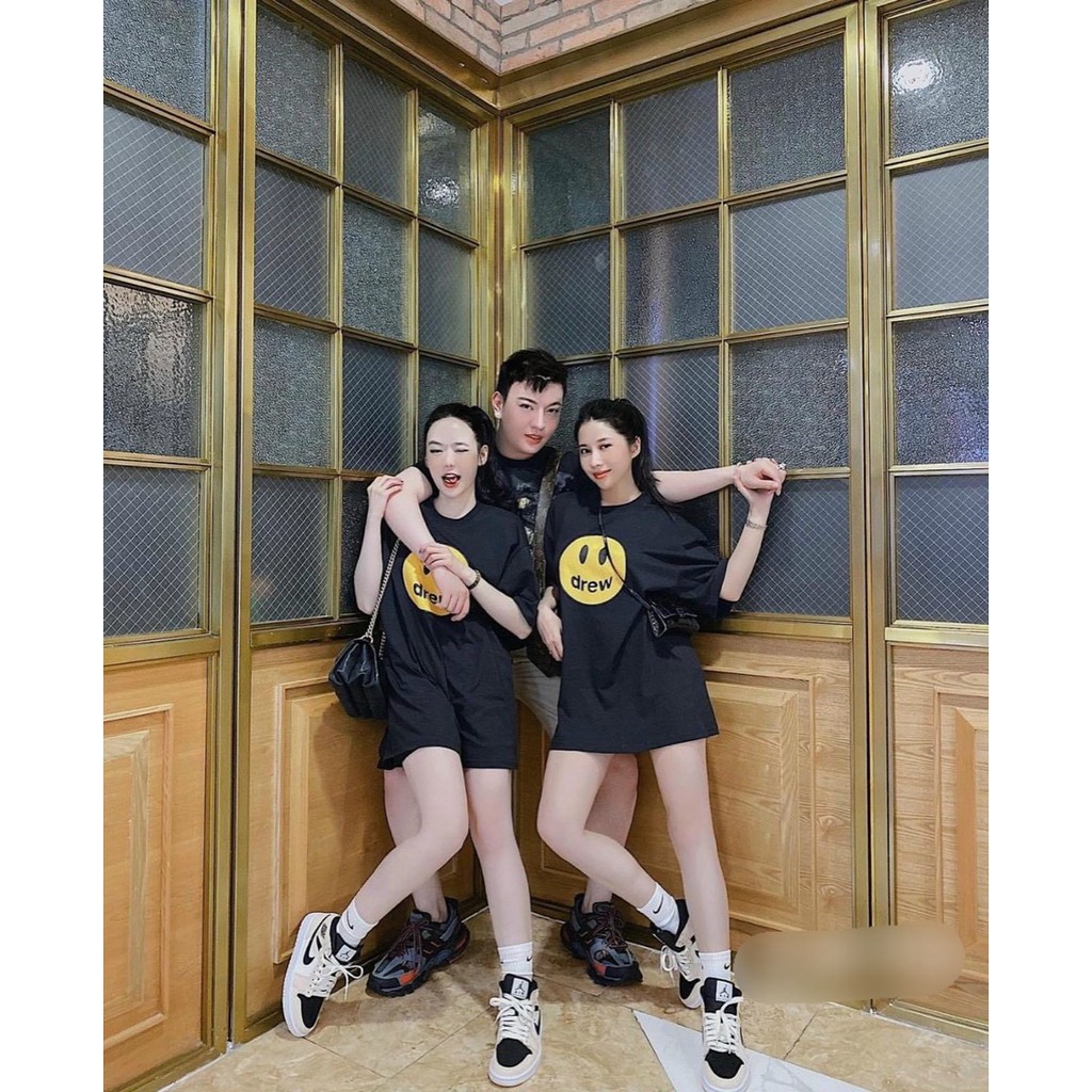 Áo Thun Nam Nữ Mặt Cười Unisex, Áo Thun Tay Lỡ Form Rộng Cotton Thoáng Mát | BigBuy360 - bigbuy360.vn