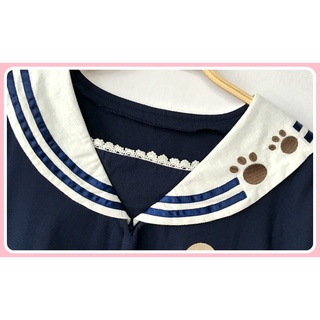 Đầm thủy thủ cravat gấu