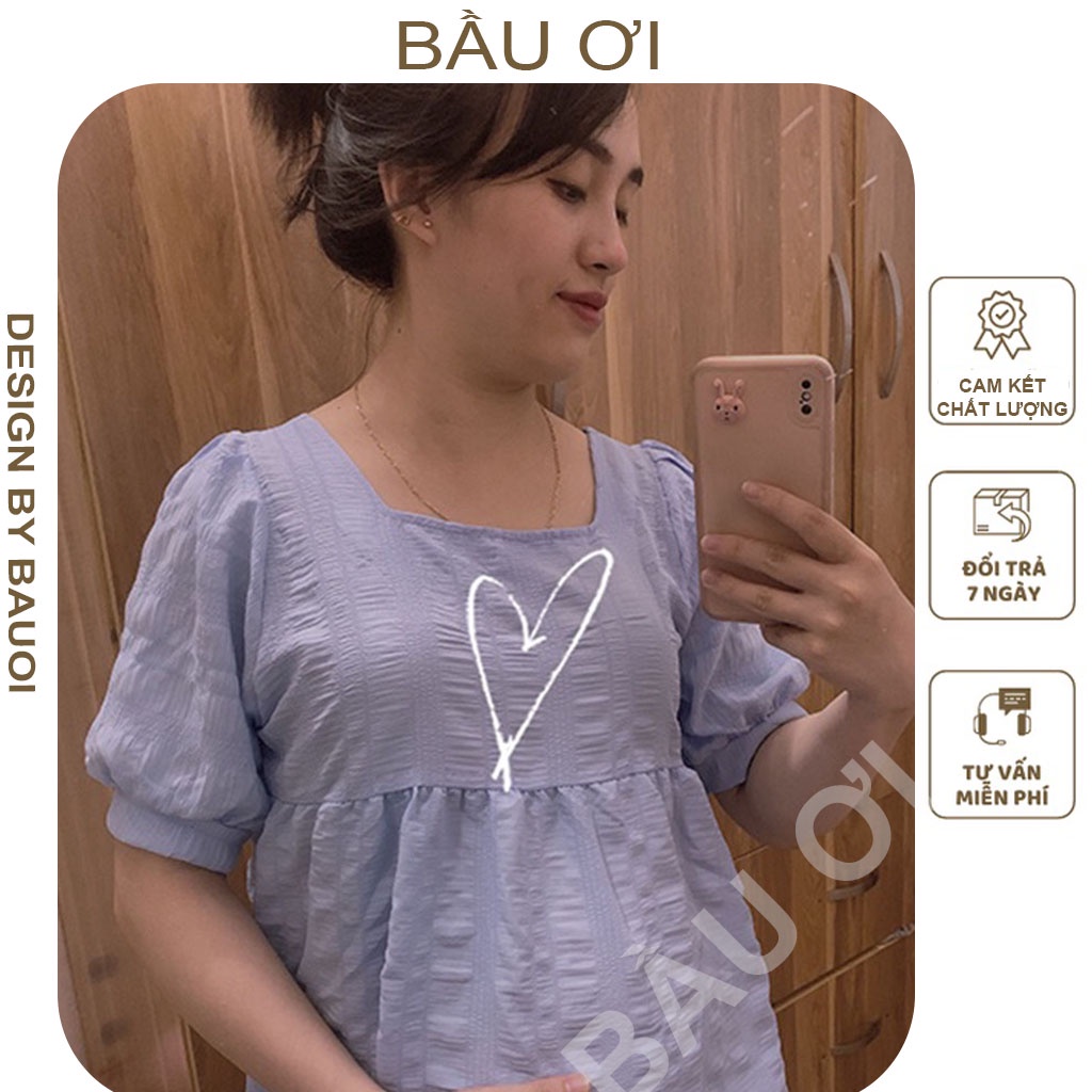 [FREE SHIP B02] BỘ CỘC BẦU CHẤT VOAN MÁT - BỘ ĐỒ BẦU MÙA HÈ CHO MẸ ĐI CHƠI ĐI DU LỊCH CÓ CHUN CHỈNH QUẦN FREE SZ 45-65K