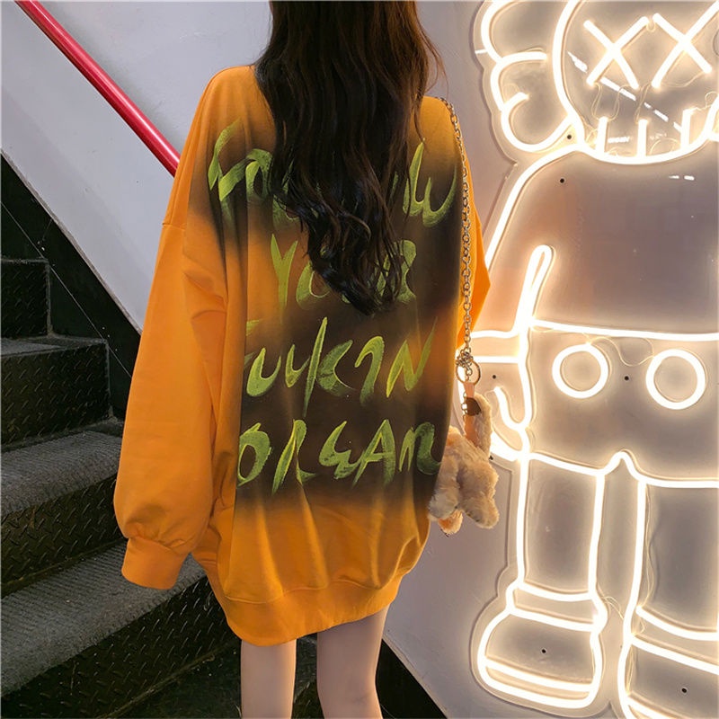 Thời Trang Áo Sweater Tay Dài Dáng Rộng Phong Cách Hàn Quốc Cho Nữ 2021 | BigBuy360 - bigbuy360.vn