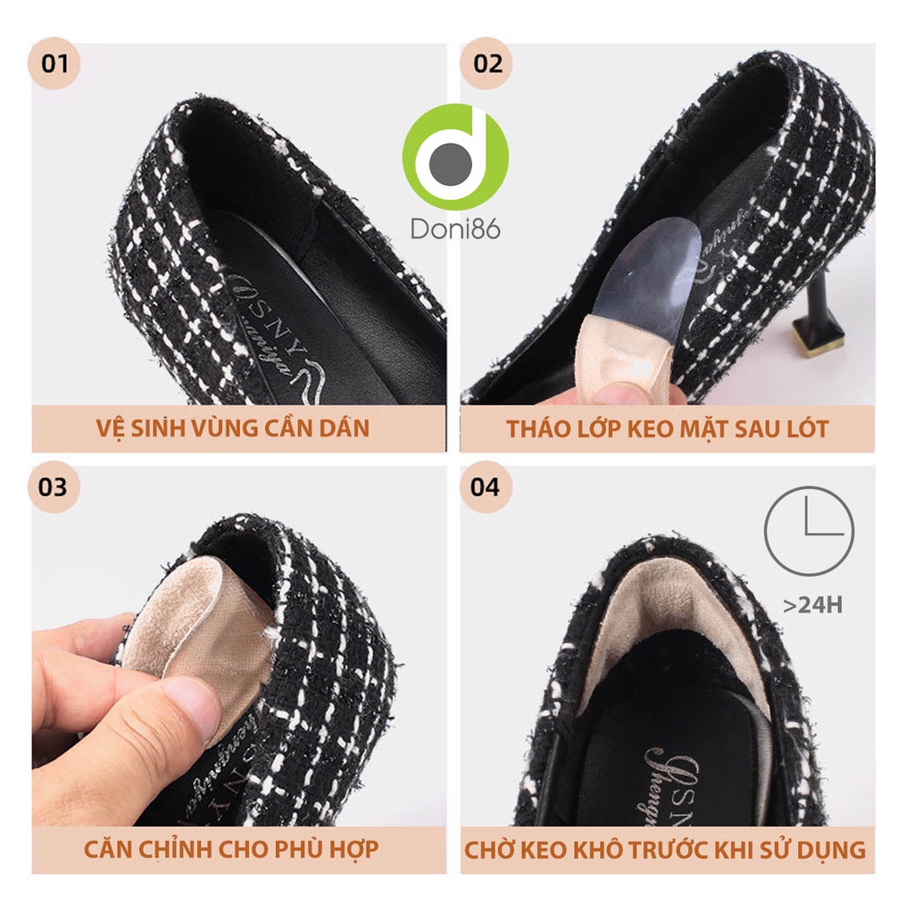Lót giày đa năng chuyên dùng khi mang sandal giúp chống trượt bàn chân về phía mũi hoặc lót gót sau - Doni86 - DOPK277