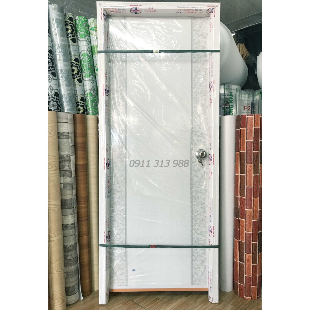 Cửa nhựa Đài Loan 75cm x 190cm, 80cm x 200cm(phủ bì)