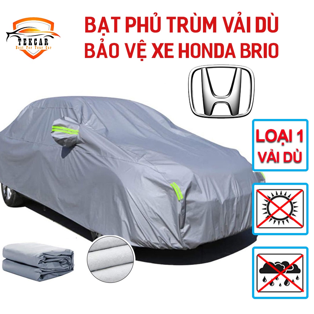 [HONDA BRIO4 ] Bạt vải dù phủ trùm kín bảo vệ xe ô tô Honda Brio chất liệu vải dù oxford cao cấp