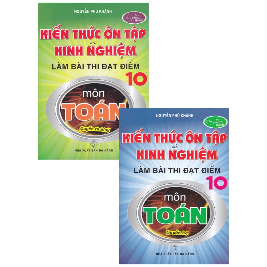 SÁCH - combo kiến thức ôn tập và kinh nghiệm làm bài thi đạt điểm 10 môn toán (bộ 2 cuốn) - HAB