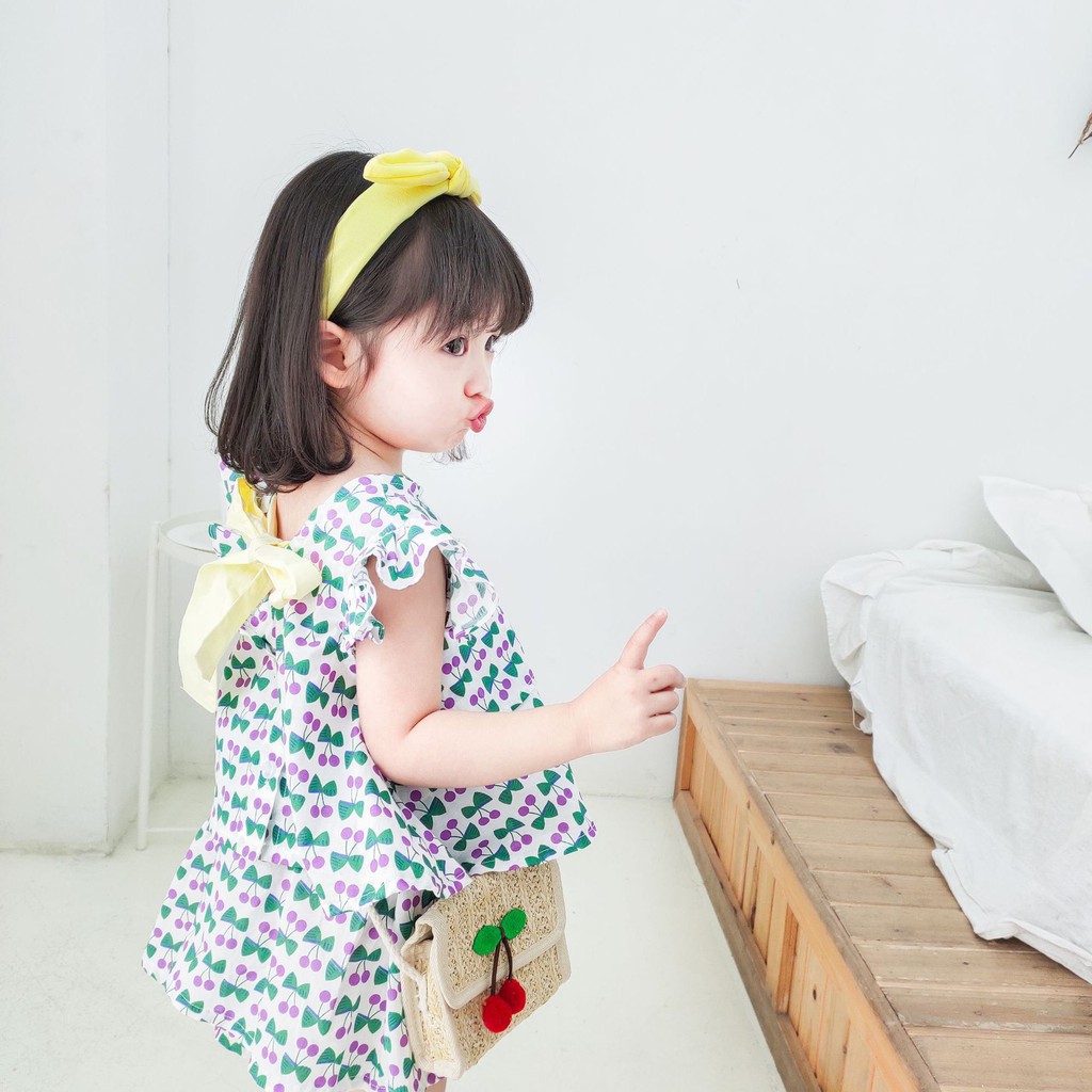 ELSAKIDS - Bộ quần áo bé gái 2 tầng - nơ lưng - quần giả váy siêu xinh-ELSAKIDS-2tầng-nơ-lưng