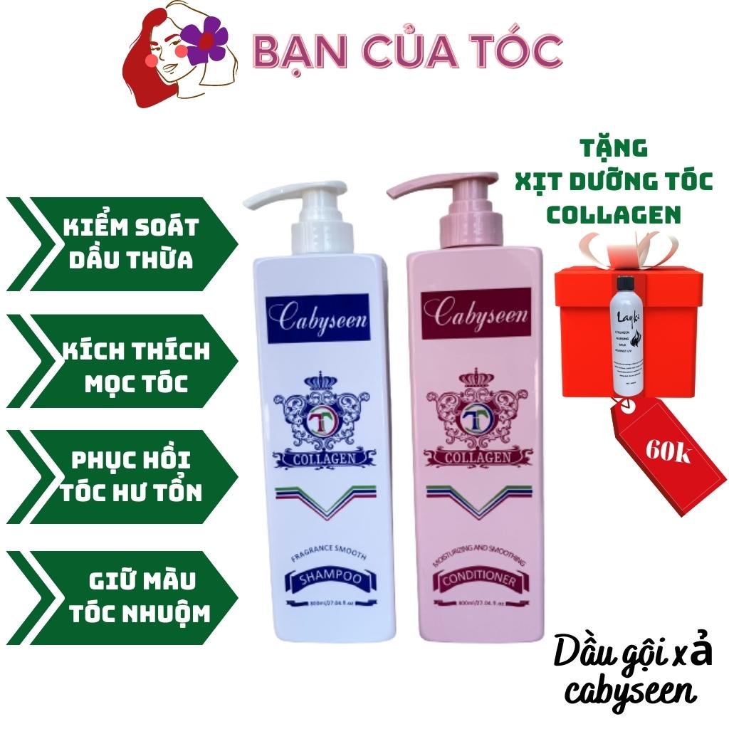 Dầu gội da dầu , dầu gội kích thích mọc tóc collagen , dầu gội xả collagen CABYSEEN - Bạn của tóc