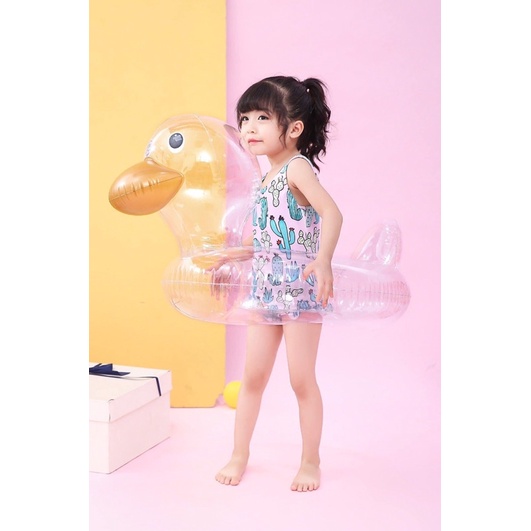 Phao bơi vịt trong suốt cho bé.