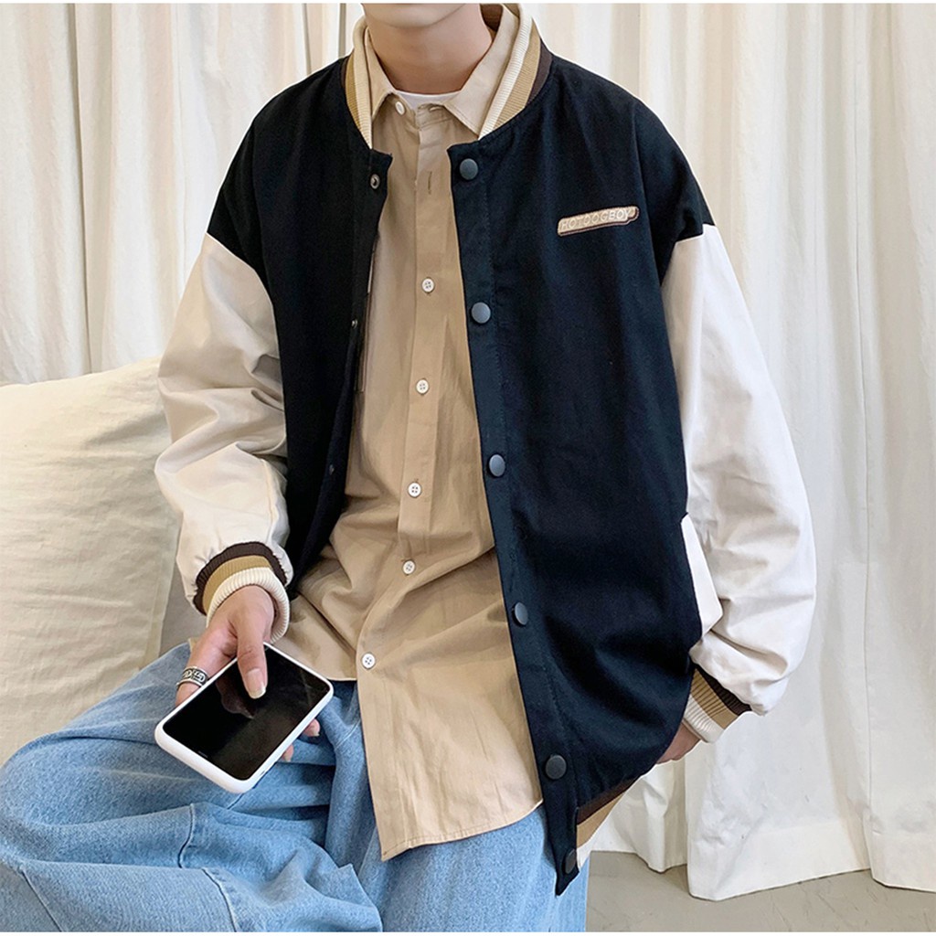 Áo Khoác Dù 2 Lớp BOMBER WAS Form Rộng Tay Dài Ulzzang, Áo Khoác Bóng Chày Cao Cấp ❤️ Nam Nữ Unisex Satiny DB205