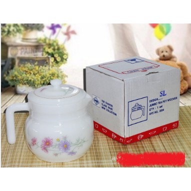 Bộ trà (6 tách+6 đĩa+bình trà 0.7L ) thủy tinh ngọc cao cấp USA Home Set,nk Thái Lan, quà tặng ý nghĩa, sang trọng