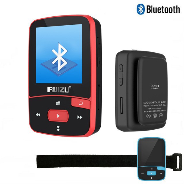 [CÓ SẴN] Máy nghe nhạc thể thao Bluetooth 5.0 RUIZU X50 Lossless - Bộ nhớ 8Gb - Có kẹp áo - Siêu nhỏ gọn và cực kỳ nhẹ