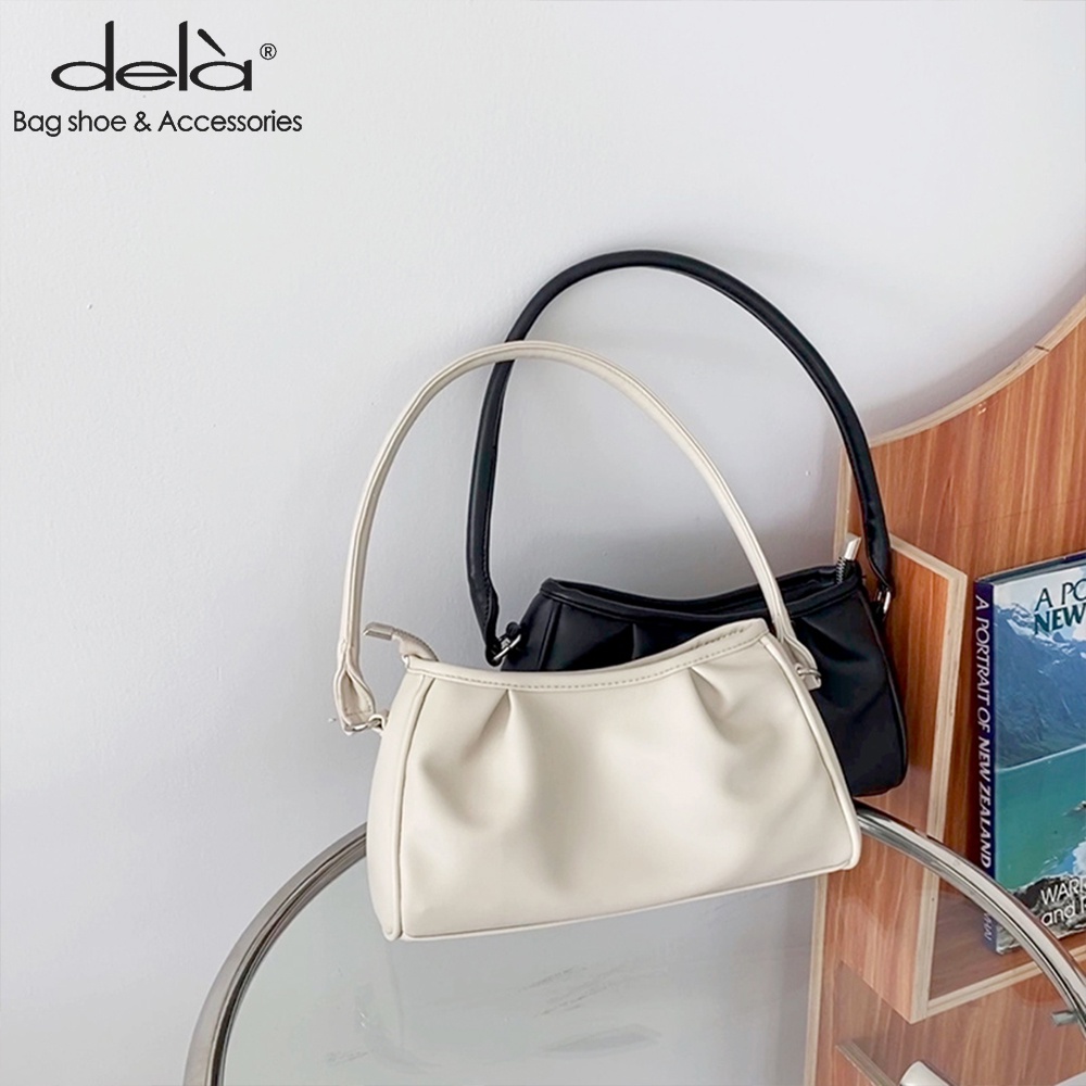 Dela Túi đeo dưới cánh tay Hình Đám Mây Xếp Ly Mẫu Mới ins2022 Cho Nữ