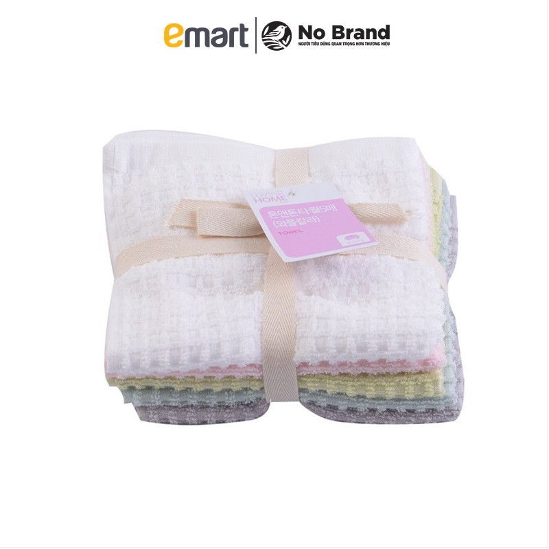 Lô 5 Khăn Màu Cotton 30cm x 30cm (Giao Màu Ngẫu Nhiên) - Emart VN