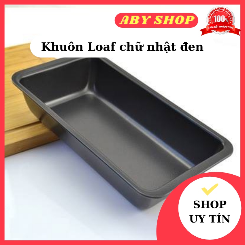 Khuôn Loaf chữ nhật đen ⚡ HÀNG CAO CẤP ⚡ khuôn làm bánh chống dính 25cm dễ thao tác, đơn giản