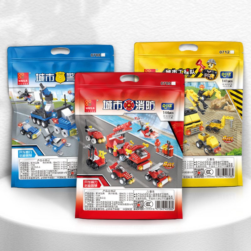 Bộ đồ chơi khối lắp ráp mini mô hình đội bảo vệ thành phố chất lượng cao cho trẻ em