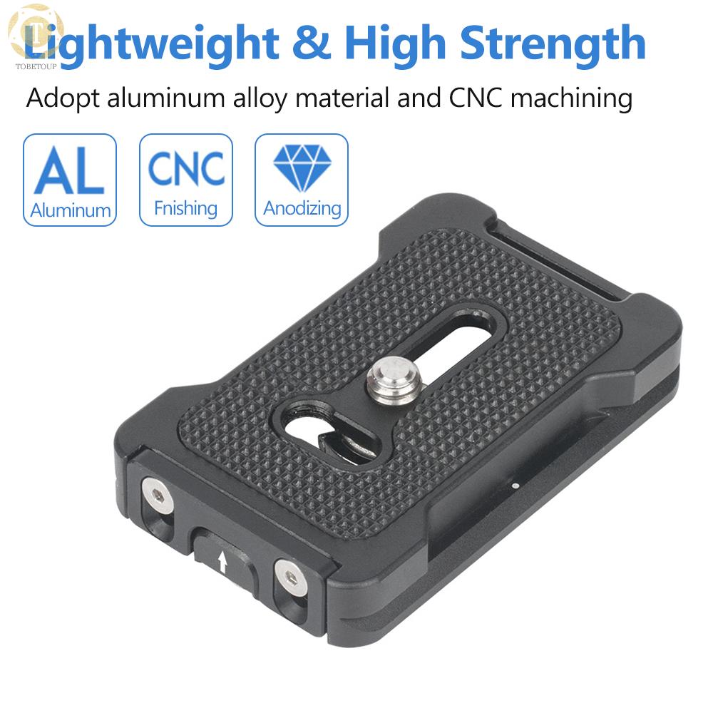 Shipped within 12 hours】 Andoer PU-70L Quick Release Plate 70mm QR Plate 1/4 Inches Mounting Screw Compatible with Arca Swiss Standard Tripod Head Quick Release Plate [TO]