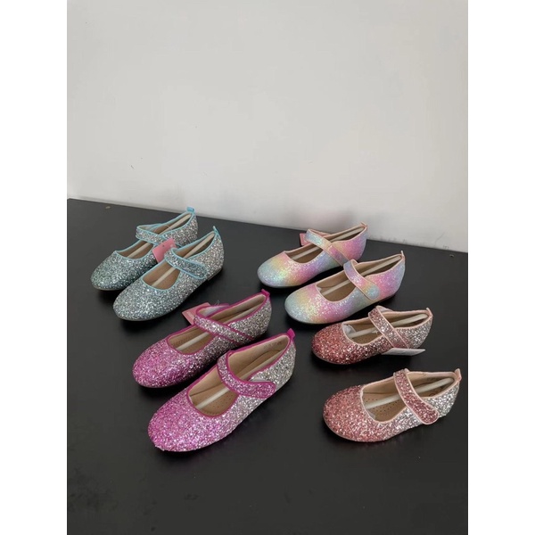 Giày công chúa bé gái Adamumu  Giày bệt phủ nhũ dễ thương 0922