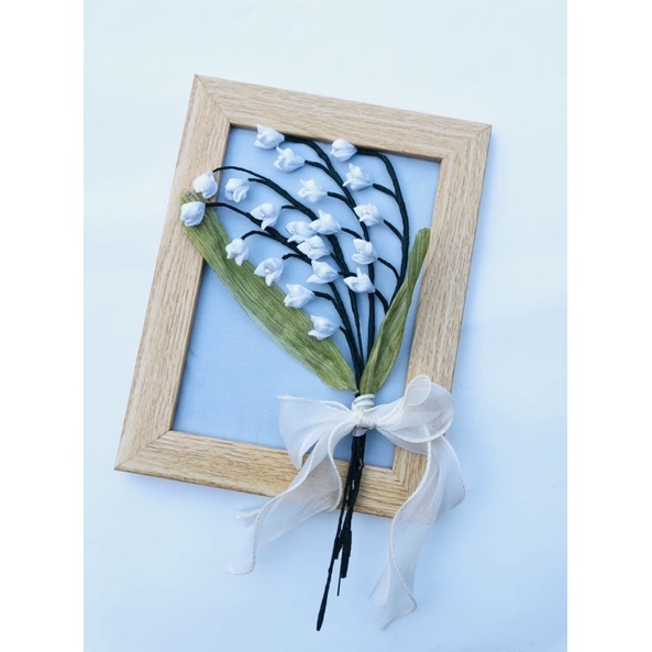 Hoa chuông trắng - Trang trí nhà cửa- quà tặng ý nghĩa - Hoa vải Chirimen