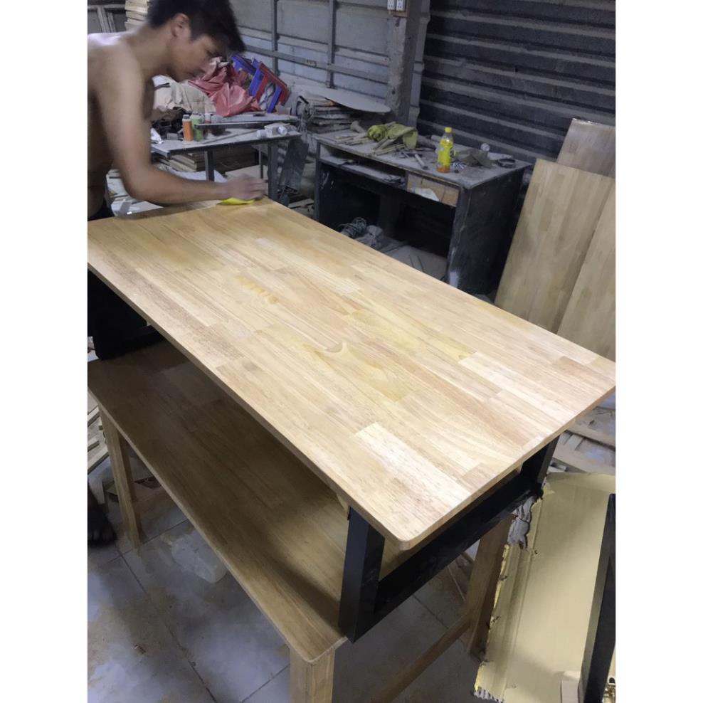 Mặt bàn dài 150cm rộng 30cm,35cm,40cm,45cm,50cm,60cm,... gỗ thịt , mặt bàn gỗ cao su phun bóng 2 mặt hàng