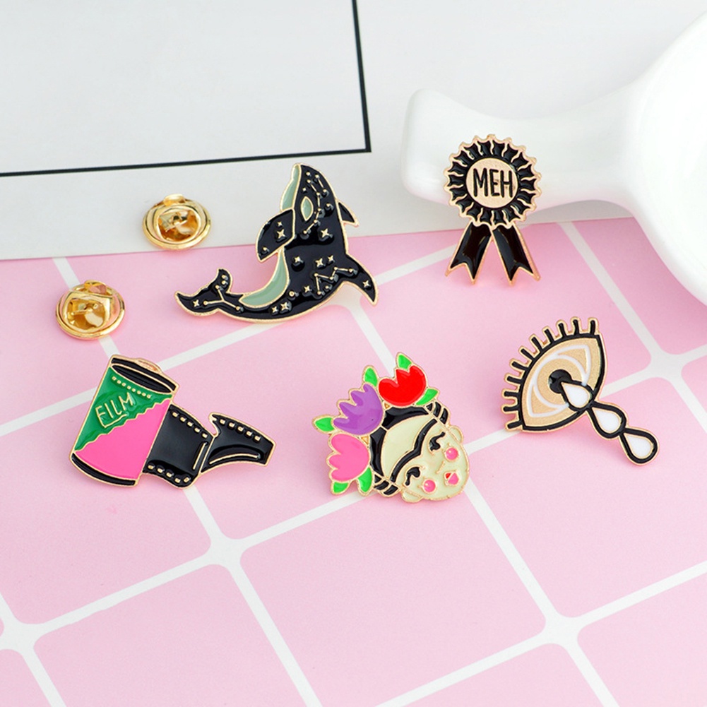 Ghim cài áo kim loại tạo hình thời trang Unisex