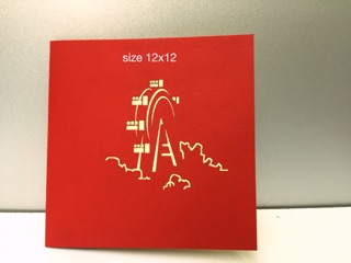 Bánh xe quay ( mở 90 độ ) - Thiệp 3D