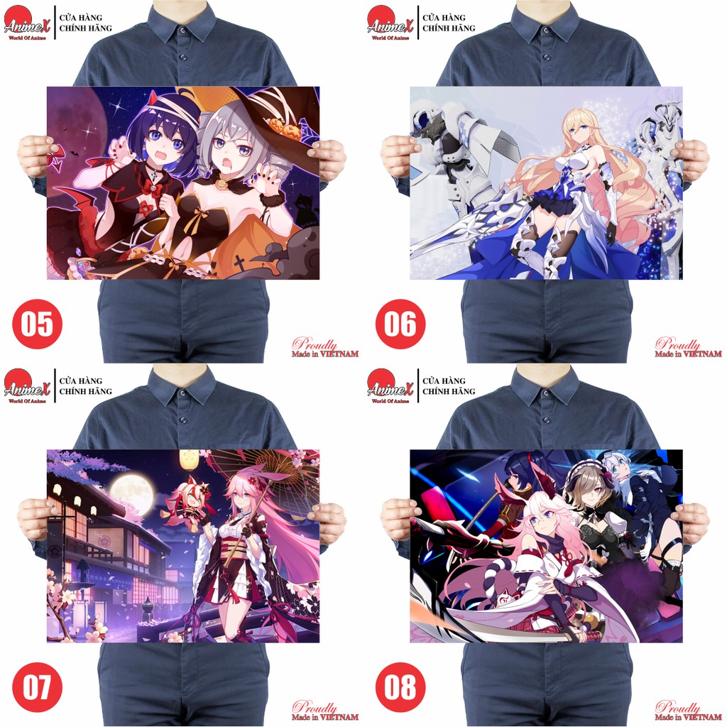 Tranh poster A3 Honkai Impact 3rd miHoYo áp phích decal game anime trang trí nhà cửa by AnimeX