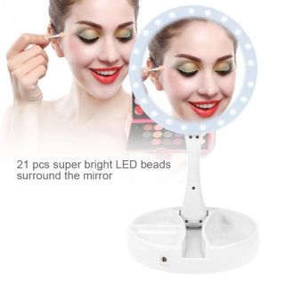 Gương trang điểm đế bàn có đèn led