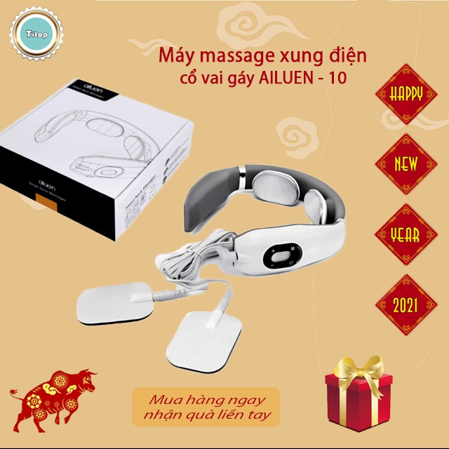 Máy massage cổ vai gáy Ailuen ALE-10 chính hãng điều trị cổ vai gáy [ XẠC ĐIỆN ]