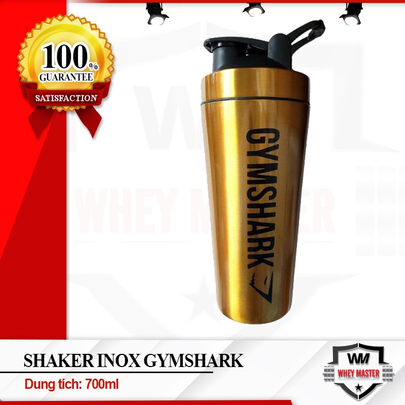 Bình Lắc Sữa Shaker Inox cốc Gymshark inox thể thao 900ml cực cool  - Chính hãng