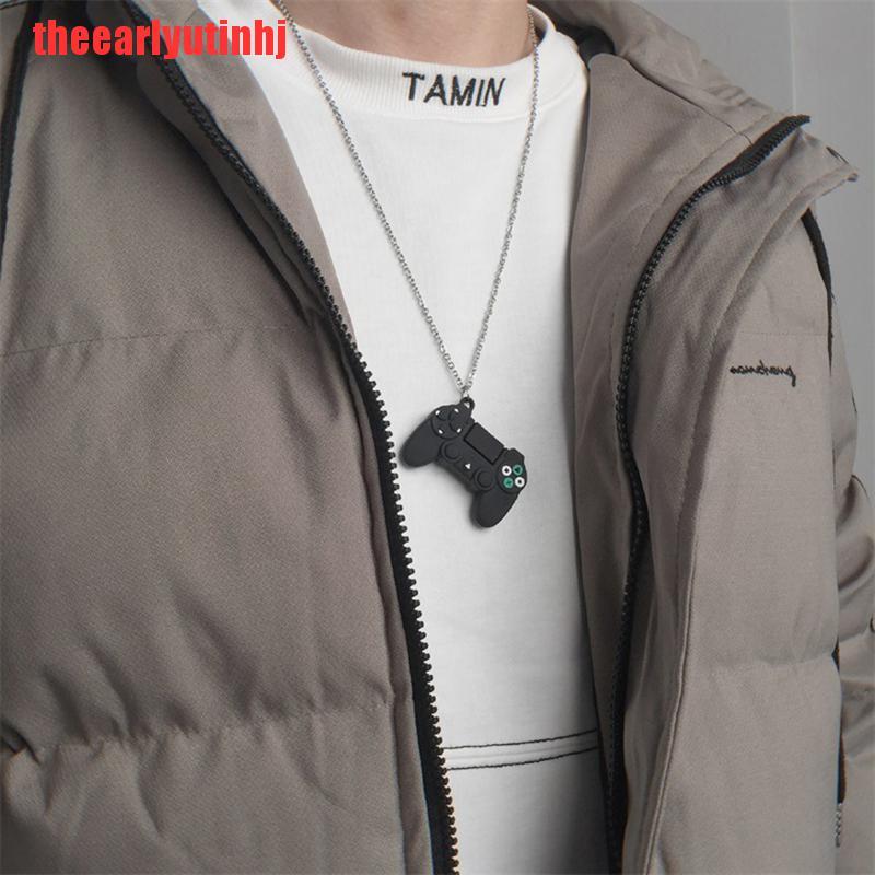 INHJ Retro Hip-hop Game Handle Chain Personality Game Console Pendant Men Necklaces