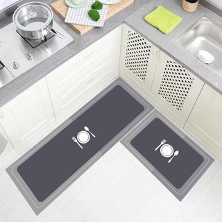 Thảm bếp trải sàn, nỉ lì bali lau chùi chân thấm hút nước tốt có đế chống trơn trượt (bộ 2 tấm) trang trí nhà xinh