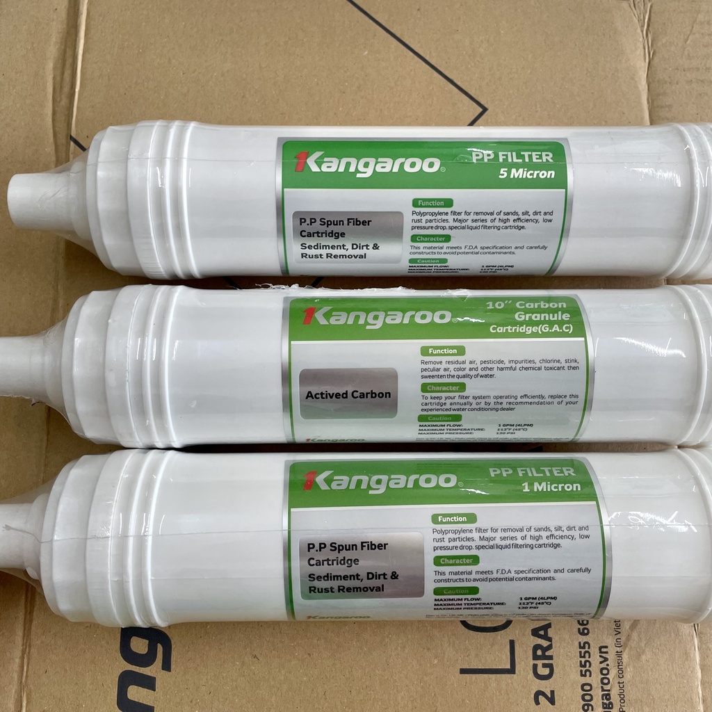 Bộ lõi lọc 123 dạng đúc chính hãng Kangaroo