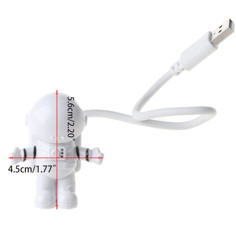 Đèn LED USB linh hoạt hình phi hành gia độc đáo trang trí laptop/PC Notebook