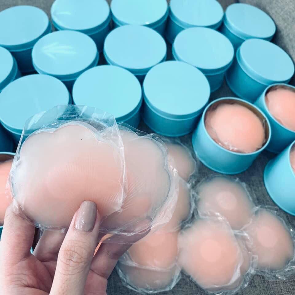 Hộp dán nhũ hoa silicon giấy dùng nhiều lần