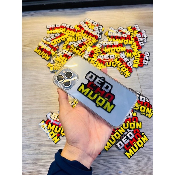 Tem Decal Logo Sticker Cà Khìa Không Cho Mượn Vui Nhộn, Dán Nhiều Vị Trí Khác Nhau v.v