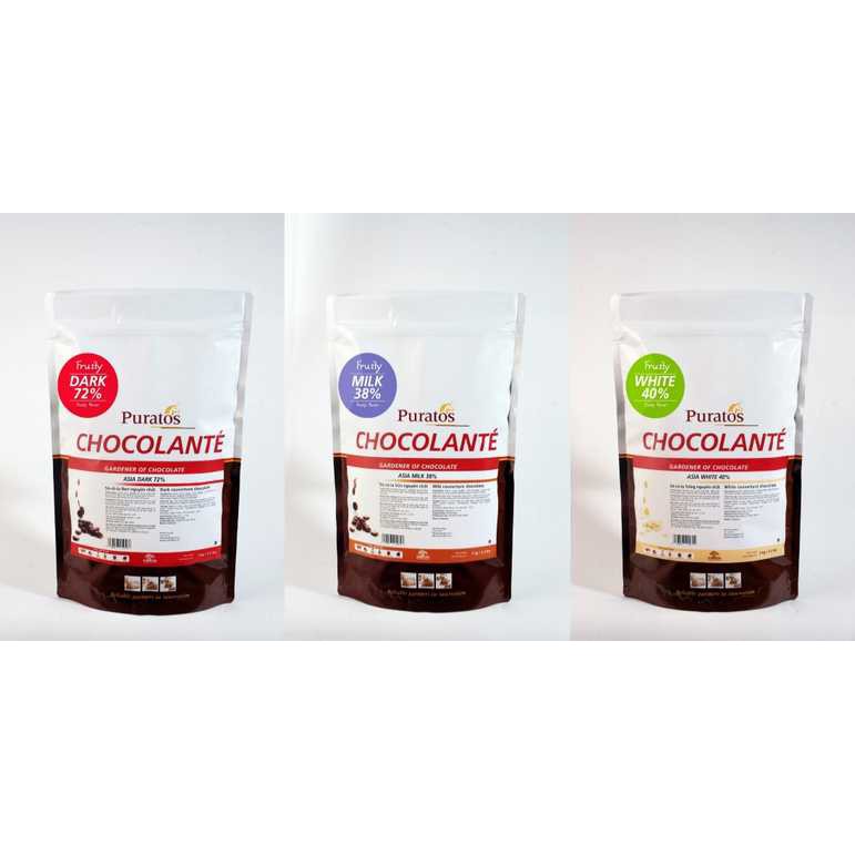 SCL 72% - 1kg Sô cô la Socola chocolate Đen 72% Puratos BẢY HAI ( vị đắng mạnh)