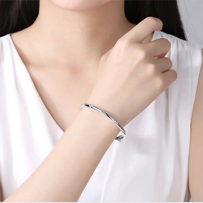 Vòng tay bạc 925 đơn giản nữ trang sức