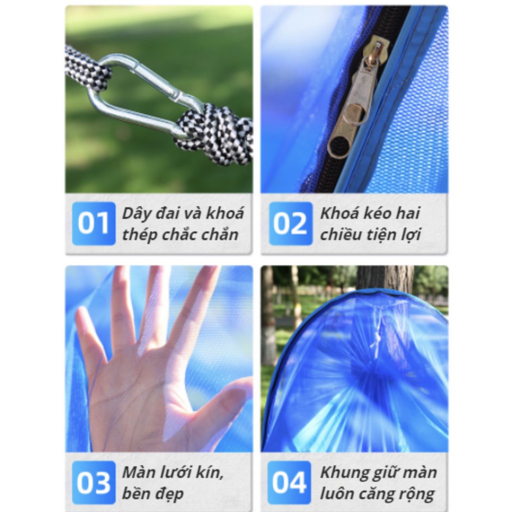 Võng Chống Côn Trùng, Võng Chống Muỗi Võng Du Lịch insect-proof hammock, Picnic hammock, tourist hammock ECOSAN