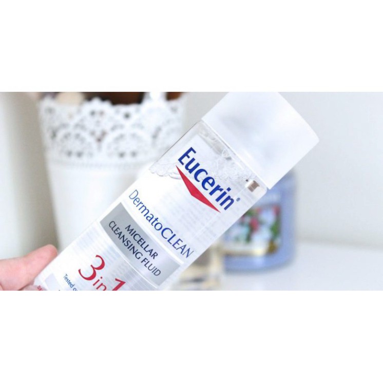 1211 [DERMATO CLEAN] Eucerin Nước tẩy trang Dermato Clean Micellar Cleansing Fluid 3 in1 200ml