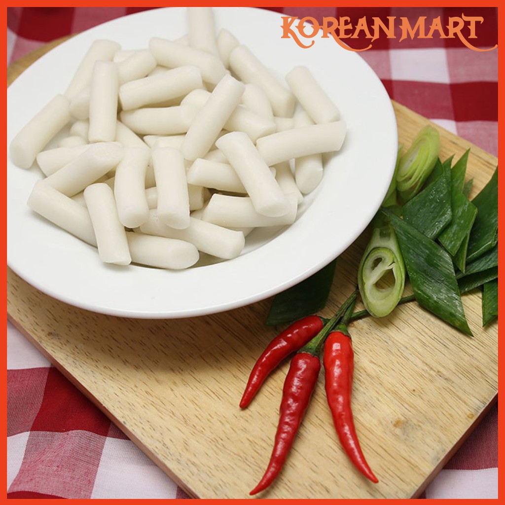 Combo 500g bánh gạo Hàn quốc nguyên thanh + 100g sốt nấu tokbokki loại 1 cay ngọt