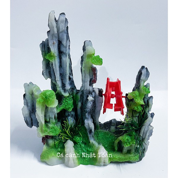 TIỂU CẢNH TRANG TRÍ HỒ CÁ NON BỘ 19X6X21CM