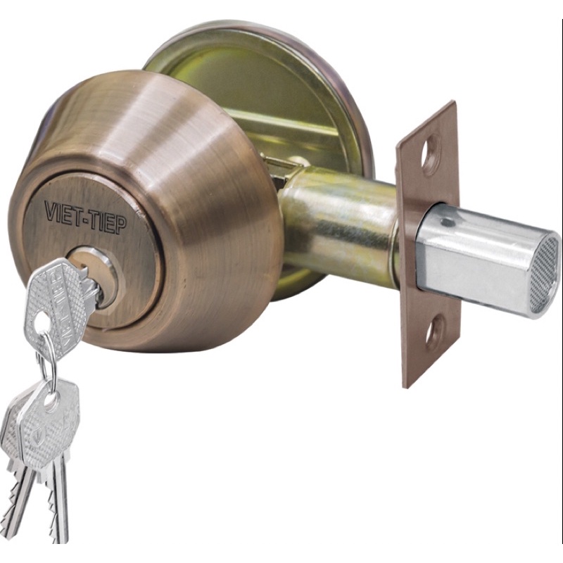 Khoá tay nắm tròn và 1 đầu vặn Việt Tiệp 04102, 04103 - Bảo hành 2 năm
