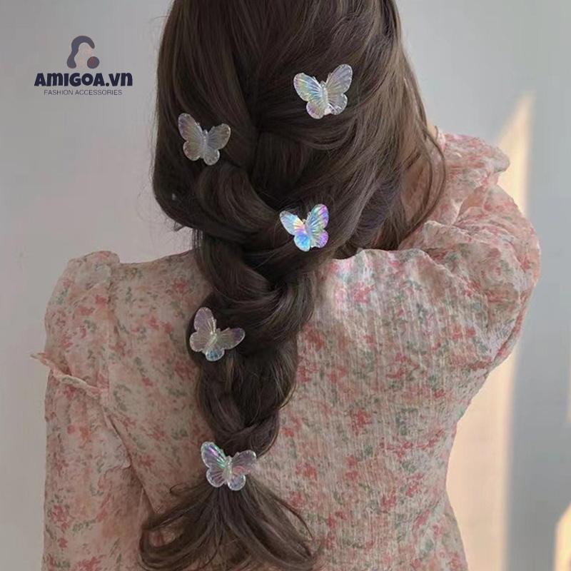 Kẹp Tóc Hình Bươm Bướm Nhiều Màu Xinh Xắn Cho Nữ