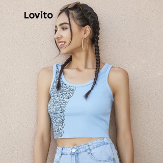 819 VN Delisted 7/27DelistÁo croptop Lovito cổ tròn in hình vẽ trẻ trung L02148 (màu xanh)