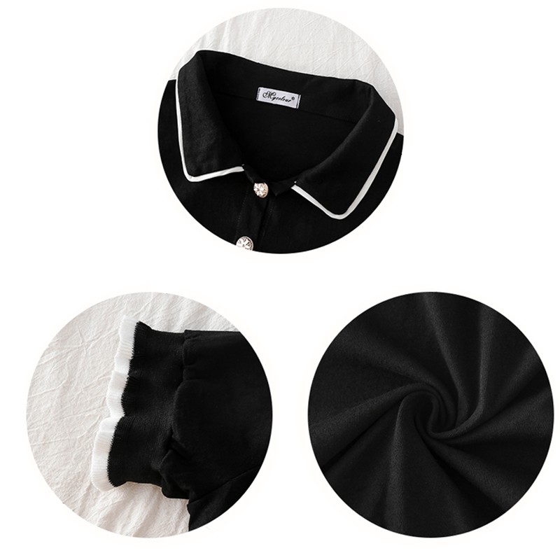 Xiaozhainv Áo thun polo ngắn tay phong cách Hàn Quốc cho nữ